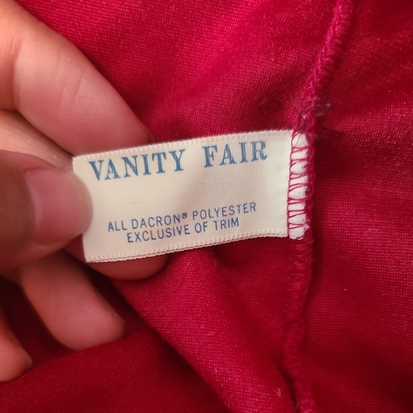 Vanity Fair 1970s Womens Sz 8 Cushy Velour Long Front Zip Robe Maroon Vintage - Picture 3 of 5